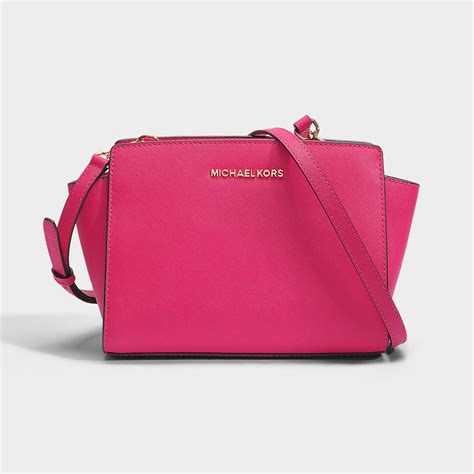 michael kors selma messenger pink|MICHAEL Michael Kors Womens Selma Leather Messenger .